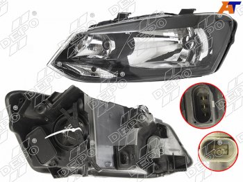 8 299 р. Фара VW POLO 10-20 LH 4D с корректором                                                               DEPO 441-11G9LMLDEM2  с доставкой в г. Вологда. Увеличить фотографию 1
