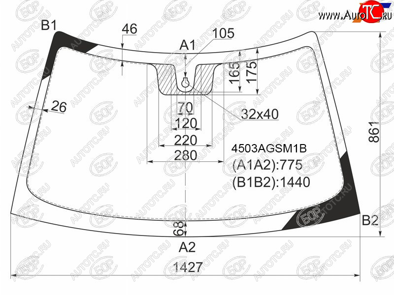 6 199 р. Стекло лобовое (Датчик дождя) LADA 2110 95-14  2111 97-14  2112 99-09  Priora 07-18 BOR 4503AGSM1B  с доставкой в г. Вологда