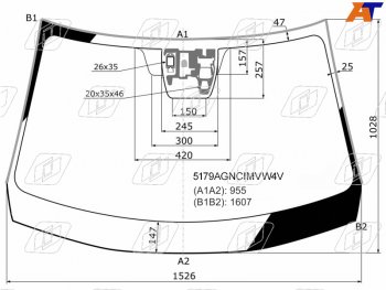 Стекло лобовое (Две камеры Датчик дождя Молдинг) Mazda CX-5 11-17 FUYAO 5179AGNCIMVW4V