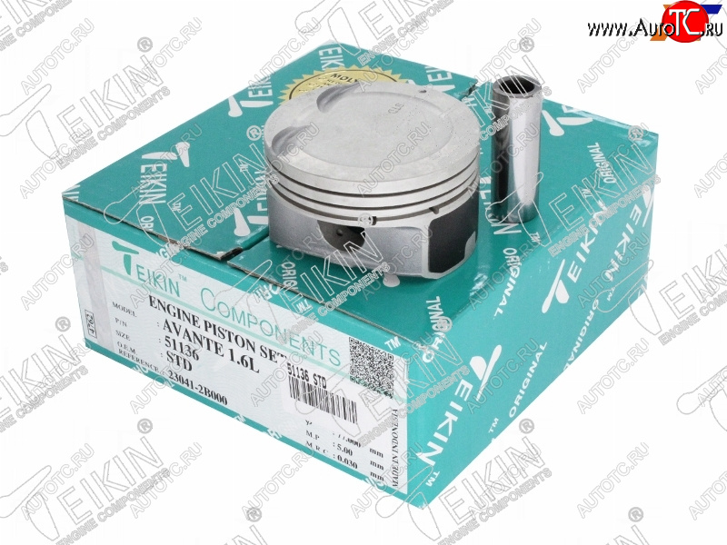 4 849 р. Поршни (к-т 4 шт) HYUNDAI SOLARISi20 KIA RIO G4FC 11- TEIKIN 51136 STD  с доставкой в г. Вологда