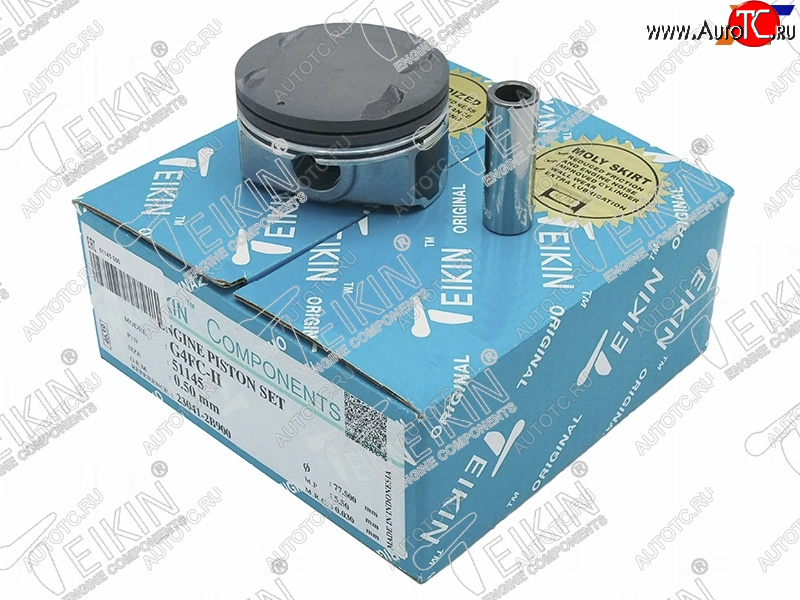 5 449 р. Поршни (к-т 4 шт) HYUNDAI SOLARISELANTRAI20I30KIA CEEDSOULCERATO 1,41,6 G4FAG4FC 10- TEIKIN 51145 050  с доставкой в г. Вологда
