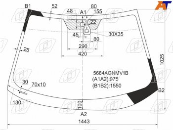 Стекло лобовое + дд LANCER X 07-18                                                                   FUYAO 5684AGNMV1B