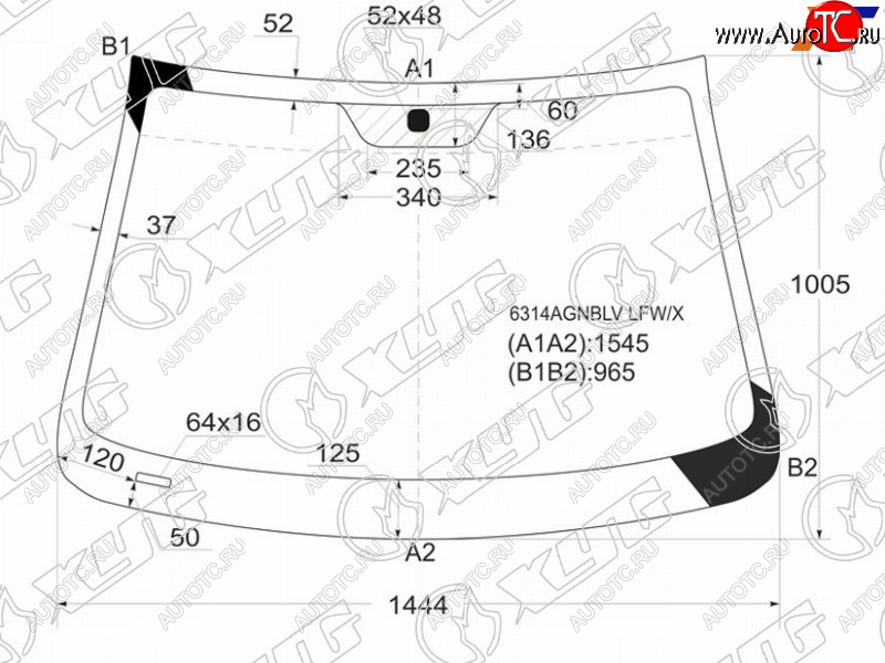7 199 р. Стекло лобовое Chevrolet Captiva 06-15  Opel Antara 06-15  Daewoo Winstorm 06-10  Saturn Vue 07-1 XYG 6314AGNBLV LFW/X  с доставкой в г. Вологда