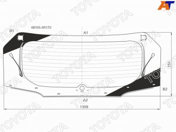 Стекло заднее (Затемненное Обогрев Молдинг) Toyota RAV4 (XA50) 18-  Wildlander 19- TOYOTA 68105-0R170