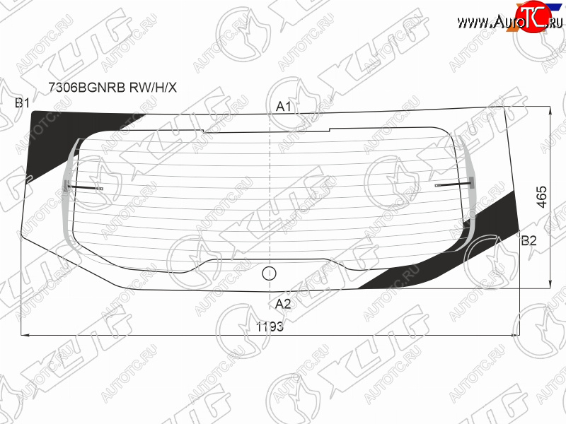 7 999 р. Стекло заднее (Цвет зеленый Обогрев) Renault Duster 21-  Dacia Duster 17- XYG 7306BGNRB RW/H/X  с доставкой в г. Вологда