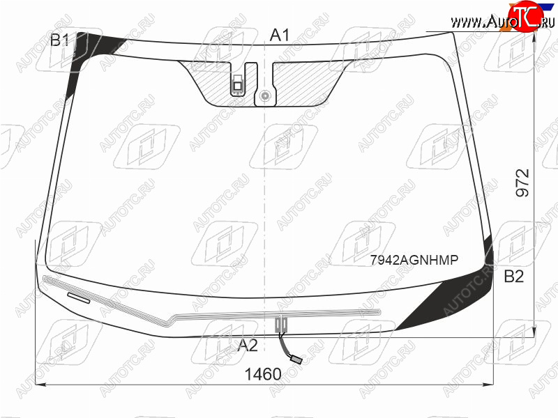 11 299 р. Стекло лобовое (Обогрев щеток Датчик дождя Молдинг) Subaru Legacy 17-19  Outback 14-21  Legacy B FUYAO 7942AGNHMP  с доставкой в г. Вологда