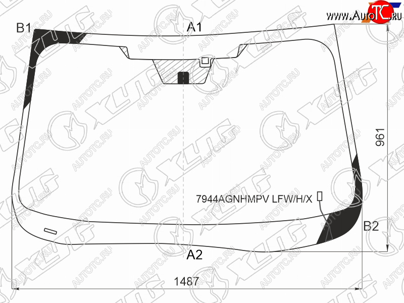9 599 р. Стекло лобовое (Обогрев щеток Две камеры Датчик дождя) Subaru Forester 18-21 XYG 7944AGNHMPV LFW/H/X  с доставкой в г. Вологда