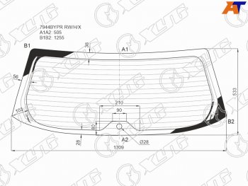 10 849 р. Стекло заднее с обогревом SUBARU FORESTER SK SUV 19-                                                 XYG 7944BYPR RW/H/X  с доставкой в г. Вологда. Увеличить фотографию 1
