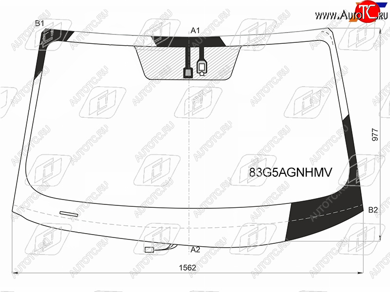 11 299 р. Стекло лобовое (Обогрев щеток Датчик дождя) Toyota Highlander 13-20 FUYAO 83G5AGNHMV  с доставкой в г. Вологда