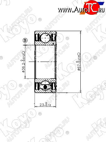 1 689 р. Подшипник привода TOYOTA SCEPTERGRACIACORONAMARK 2CROWNARISTO 4WD (в металле) 92- KOYO 83A831GC5  с доставкой в г. Вологда