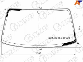 Стекло лобовое (Молдинг) Volkswagen Passat 88-97 XYG 8535AGNBLZ LFW/X