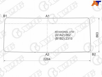 Стекло лобовое Hania Zz3255c 08-  Howo Expo 04-  Volvo FL 85-06 XYG 8814AGNBL LFW