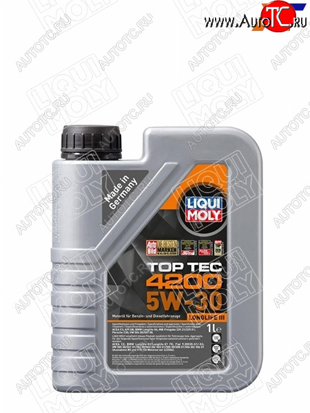 2 299 р. Масло моторное LIQUI MOLY Top Tec 4200 5W-30 NG SP/C3/C2 1л LIQUI MOLY 8972 LIQUI MOLY 8972  с доставкой в г. Вологда