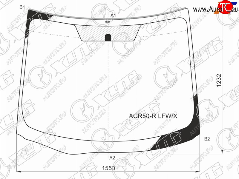 12 899 р. Стекло лобовое TOYOTA ESTIMA 06- XYG ACR50-R LFW/X  с доставкой в г. Вологда