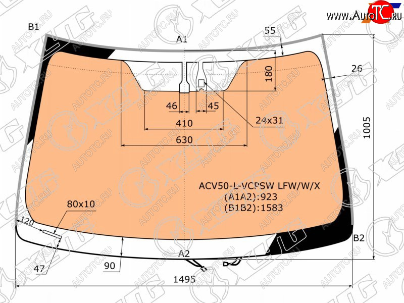 18 649 р. Стекло лобовое (Обогрев полный Датчик дождя Молдинг) Toyota Camry (XV50) 11-21  Camry UAEUSA 11- XYG ACV50-L-VCPSW LFW/W/X  с доставкой в г. Вологда