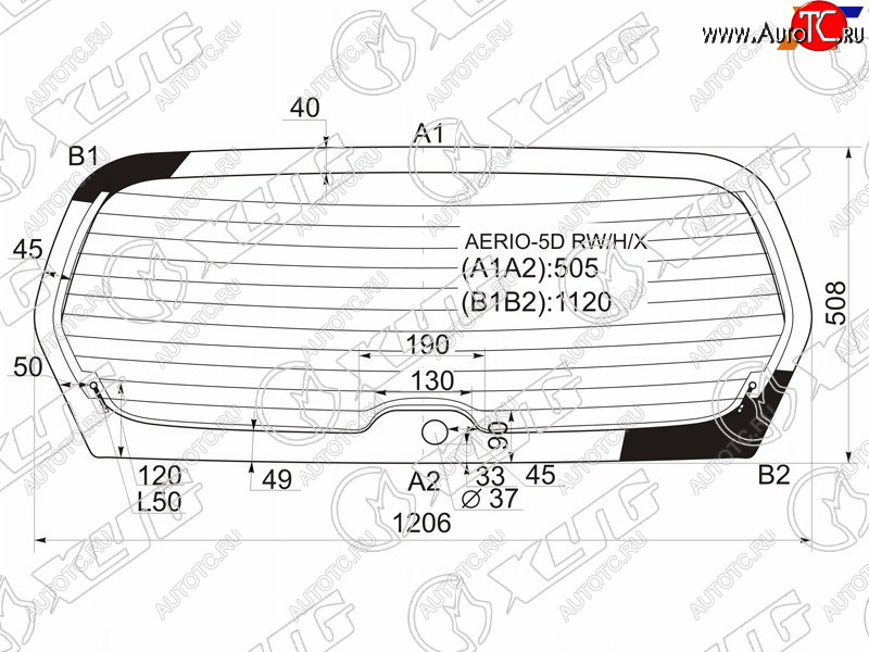 8 749 р. Стекло заднее (Цвет зеленый Обогрев) Suzuki Aerio 01-07  Liana 01-07 XYG AERIO-5D RW/H/X  с доставкой в г. Вологда