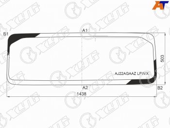 Стекло лобовое (Антенна) XYG Jeep Wrangler  JL (2018-2024) 3 дв. дорестайлинг