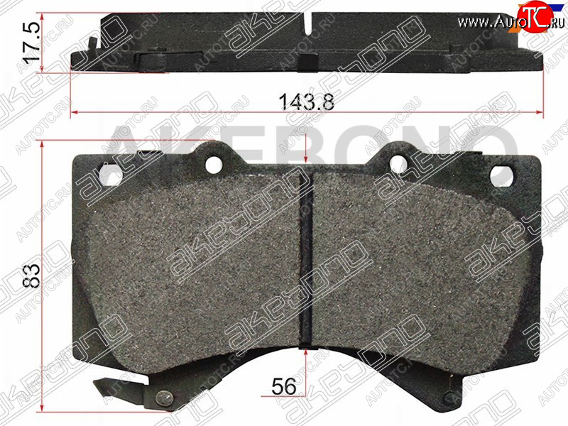 2 699 р. Колодки тормозные перед FL-FR SAT  Toyota Land Cruiser 200 1-ый рестайлинг (2012-2015)  с доставкой в г. Вологда