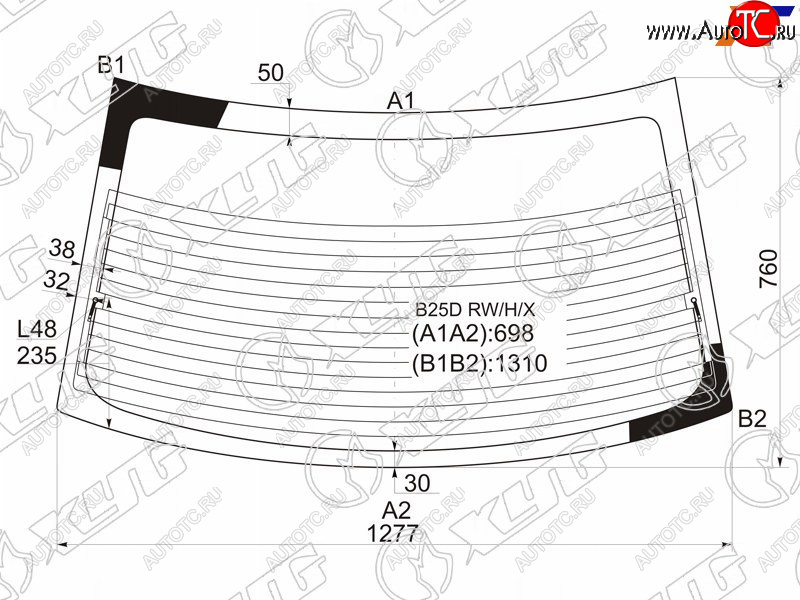 8 749 р. Стекло заднее (Цвет зеленый Обогрев Антенна 4D SED) Mazda 323 98-03  Familia 98-03  Protеgе 98- XYG B25D RW/H/X  с доставкой в г. Вологда