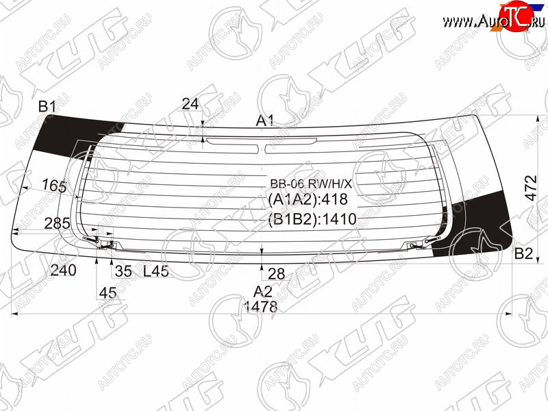 7 999 р. Стекло заднее (Цвет зеленый Обогрев Антенна) Daihatsu Coo 06-13  Materia 06-13  Subaru Dex 08-12 XYG BB-06 RW/H/X  с доставкой в г. Вологда