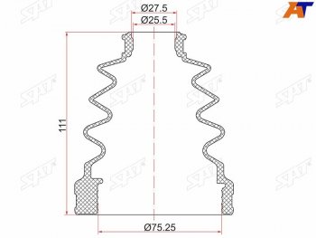 Пыльник шруса внутреннего LH TOYOTA ACV3#ACV40 NZT260ANE10ACUMCU2030ACM21ACR30AZR65 SAT C-1941T
