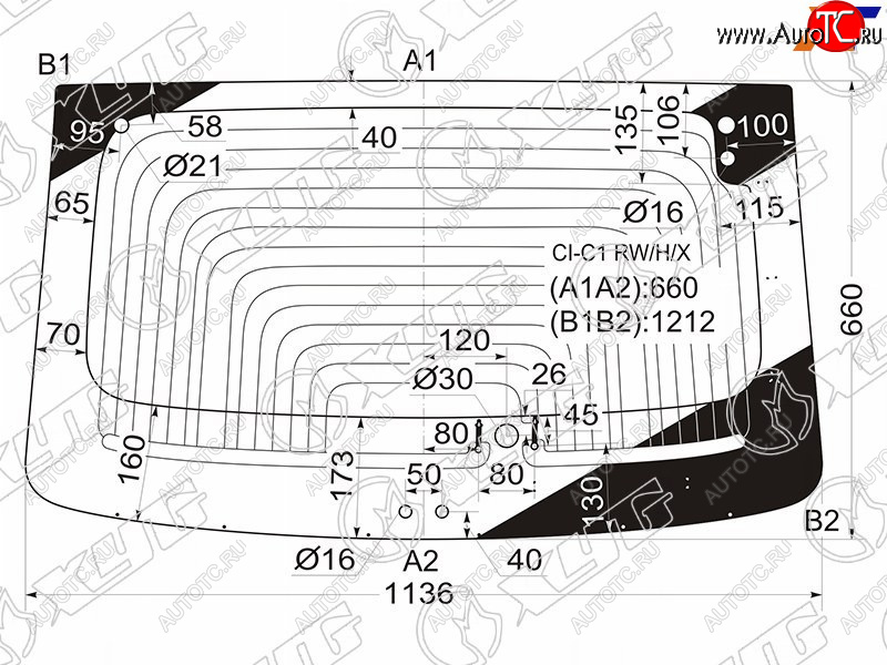 11 449 р. Стекло заднее (Цвет зеленый Обогрев) Citroen C1 05-14  Peugeot 107 05-15 XYG CI-C1 RW/H/X  с доставкой в г. Вологда
