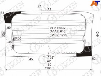 9 699 р. Стекло заднее (Цвет зеленый Обогрев) Toyota Funcargo 99-05  Yaris Verso 99-06 XYG CP10 RW/H/X  с доставкой в г. Вологда. Увеличить фотографию 2