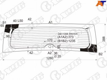Стекло заднее с обогревом JEEP PATRIOT 07-16                                                         XYG DB11308 RW/H/X