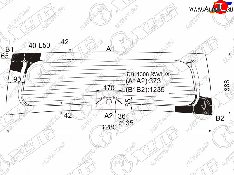 12 499 р. Стекло заднее с обогревом JEEP PATRIOT 07-16                                                         XYG DB11308 RW/H/X  с доставкой в г. Вологда
