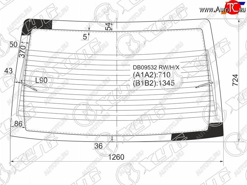 7 999 р. Стекло заднее (Цвет зеленый Обогрев 4D SED) Ford Focus 98-04 XYG DB09532 RW/H/X  с доставкой в г. Вологда