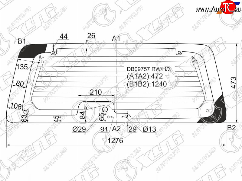 12 449 р. Стекло заднее с обогревом 8 отв. FORD MAVERICKESCAPE 00-07                                          XYG DB09757 RW/H/X  с доставкой в г. Вологда