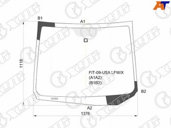 Стекло лобовое (Сборка США) Honda Fit 07-13  Jazz 08-15 XYG FIT-09-USA LFW/X