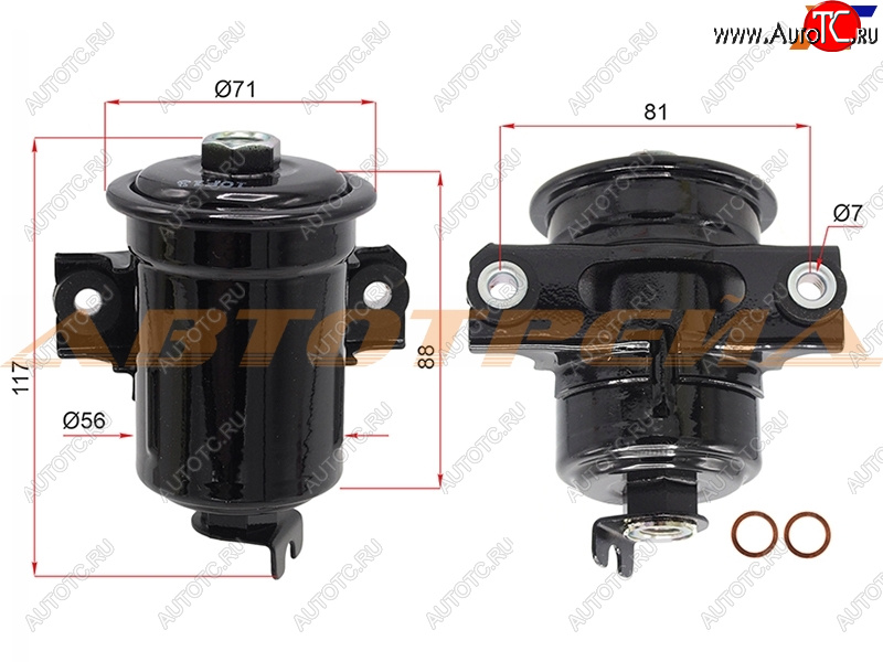 1 639 р. Фильтр топливный TOYOTA COROLLALEVINSPRINTER 4AFE #EFE 91-00 MICRO FT1156  с доставкой в г. Вологда