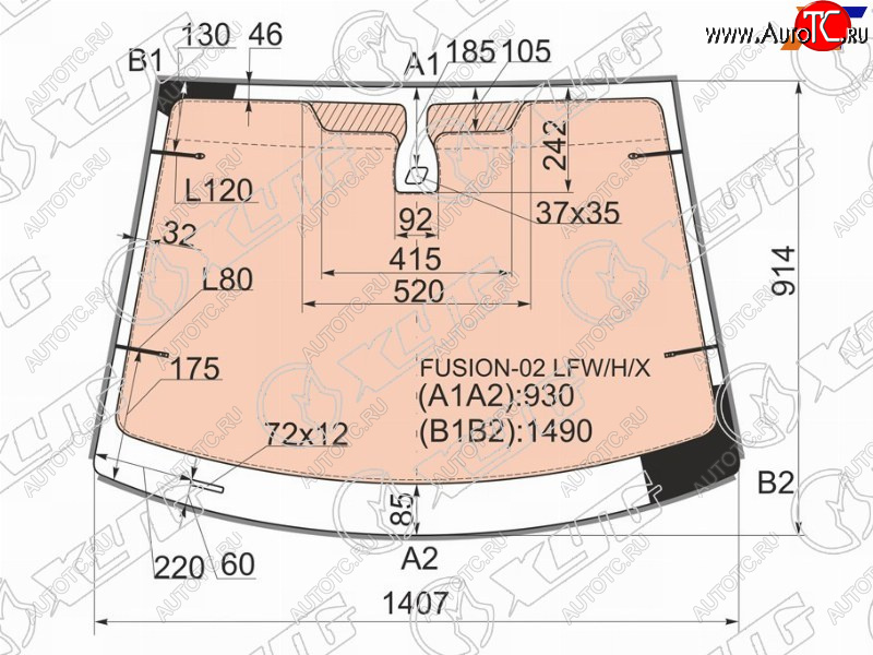 14 999 р. Стекло лобовое с полным обогревом + дд FORD FUSION 02-12                                             XYG FUSION-02 LFW/H/X  с доставкой в г. Вологда