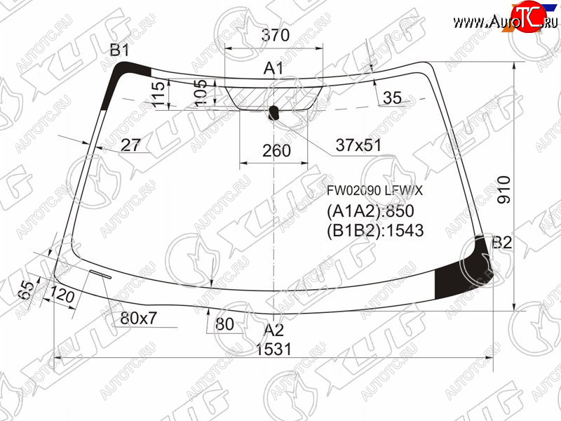 9 699 р. Стекло лобовое Toyota Solara 98-03 XYG FW02090 LFW/X  с доставкой в г. Вологда