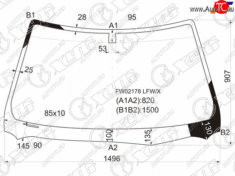 7 299 р. Стекло лобовое Lexus ES 96-01 XYG FW02178 LFW/X  с доставкой в г. Вологда