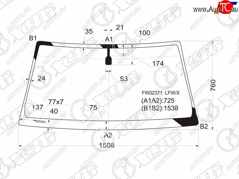5 849 р. Стекло лобовое Toyota 4Runner 02-09  Hilux Surf 02-09 XYG FW02371 LFW/X  с доставкой в г. Вологда