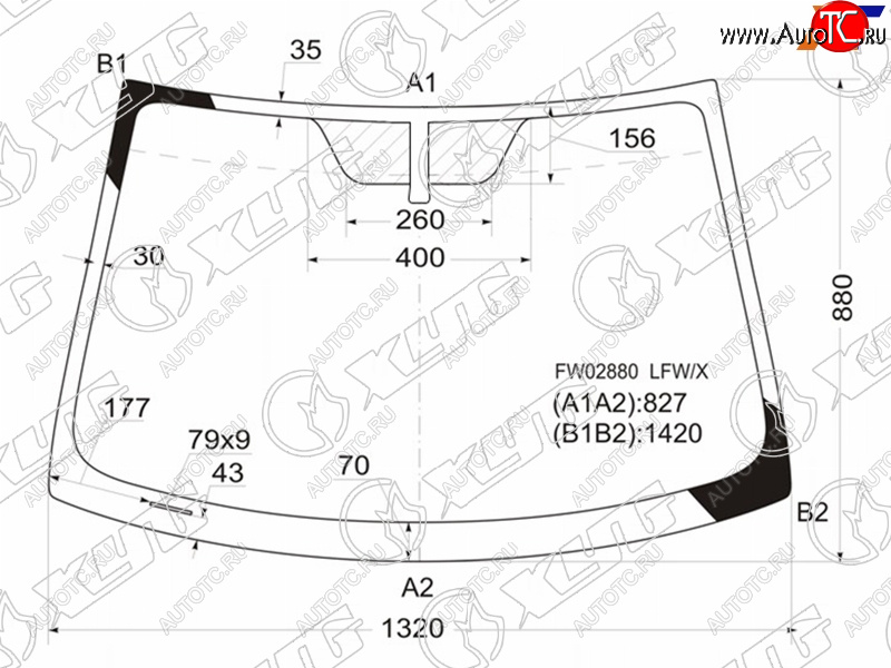 5 249 р. Стекло лобовое Scion xD 07-14  Toyota Ist 07-16  Urban Cruiser 09-14 XYG FW02880 LFW/X  с доставкой в г. Вологда