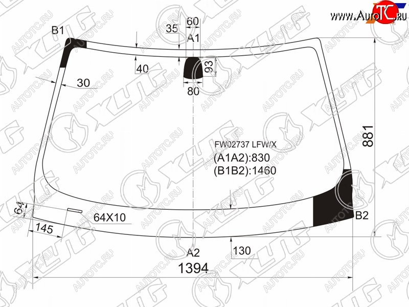 9 699 р. Стекло лобовое BMW 3-Series 05-14 XYG FW02737 LFW/X  с доставкой в г. Вологда
