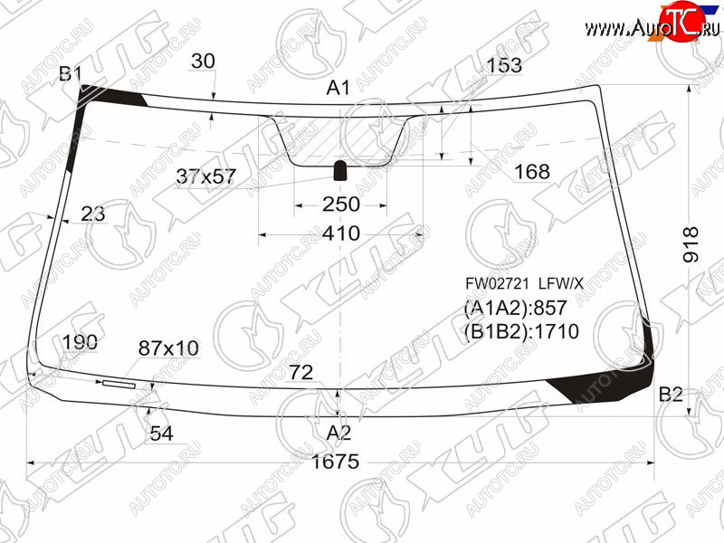11 999 р. Стекло лобовое Toyota Sequoia 07-17  Tundra 06-22 XYG FW02721 LFW/X  с доставкой в г. Вологда