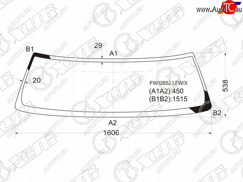 5 789 р. Стекло лобовое Toyota FJ Cruiser 05-18 XYG FW02652 LFW/X  с доставкой в г. Вологда