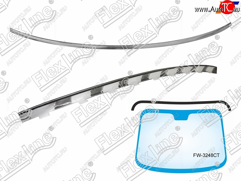 5 499 р. Молдинг лобового стекла (Сверху) Nissan Patrol 10-24  Infiniti QX56 10-13  QX80 13-22  Nissan Arm FLEXLINE FW-3248CT  с доставкой в г. Вологда