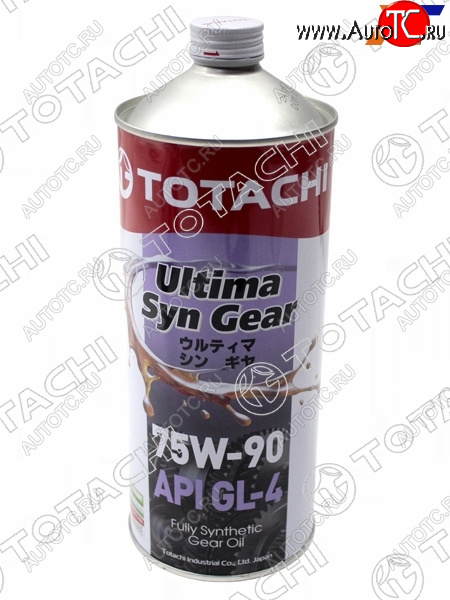 1 879 р. Масло трансмиссионное синтетическое TOTACHI Ultima Syn-Gear 75W-90 GL-4 1л TOTACHI G3501  с доставкой в г. Вологда
