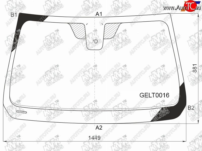 4 999 р. Стекло лобовое (Датчик дождя) Geely Atlas 16-                                                        KMK GELT0016  с доставкой в г. Вологда