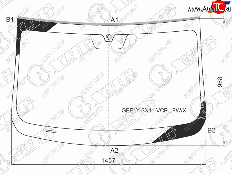 6 999 р. Стекло лобовое (Молдинг) Geely Coolray 18-24  Belgee X50 23- XYG GEELY-SX11-VCP LFW/X  с доставкой в г. Вологда
