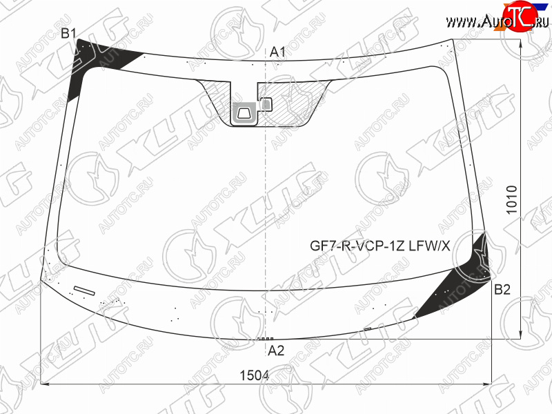 10 299 р. Стекло лобовое (Камера) Mitsubishi Outlander 14-15 XYG GF7-R-VCP-1Z LFW/X  с доставкой в г. Вологда