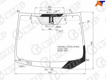 Стекло лобовое (Датчик дождя) Toyota Alphard (H30) 15-23  Vellfire 15- XYG GGH30-L-VCPS LFW/X