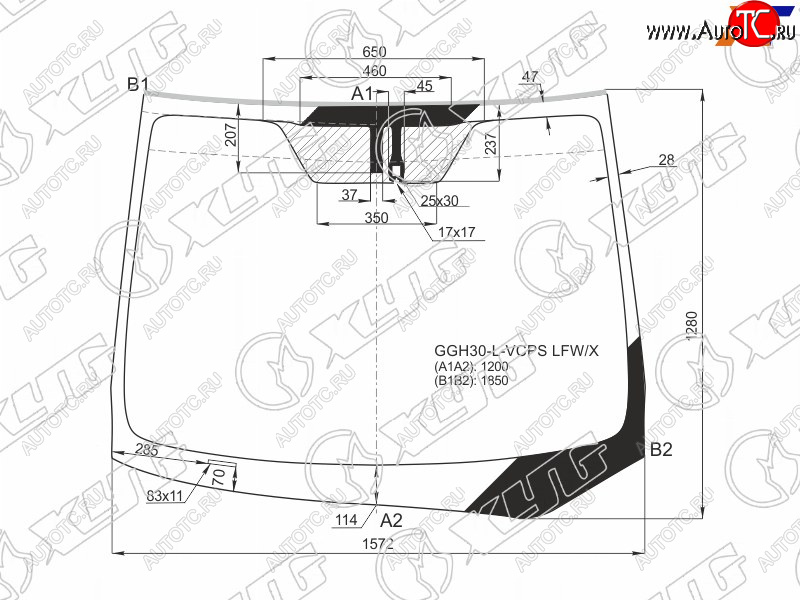 14 999 р. Стекло лобовое (Датчик дождя) Toyota Alphard (H30) 15-23  Vellfire 15- XYG GGH30-L-VCPS LFW/X  с доставкой в г. Вологда