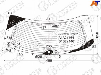 10 249 р. Стекло заднее (Цвет зеленый Обогрев Антенна) Toyota Venza 08-16 XYG GGV10-08 RW/H/X  с доставкой в г. Вологда. Увеличить фотографию 1