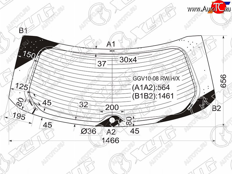10 249 р. Стекло заднее (Цвет зеленый Обогрев Антенна) Toyota Venza 08-16 XYG GGV10-08 RW/H/X  с доставкой в г. Вологда